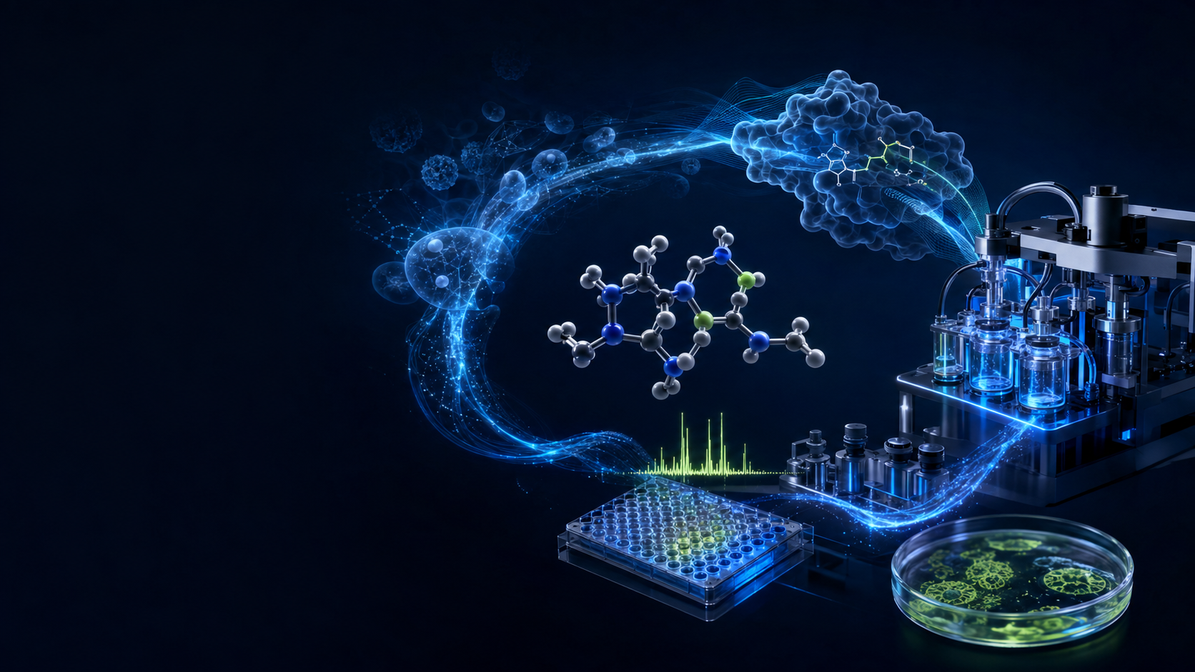 Integrated AI, molecular and experimental drug discovery workflow