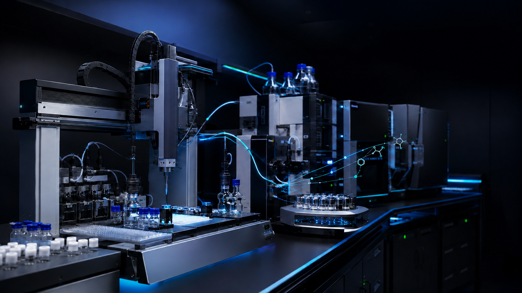 Illustrative automated chemistry laboratory